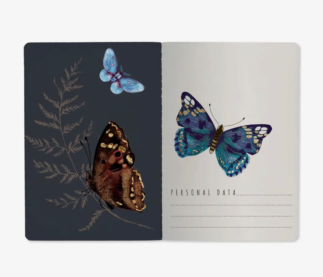 Notebook-Butterflies on White