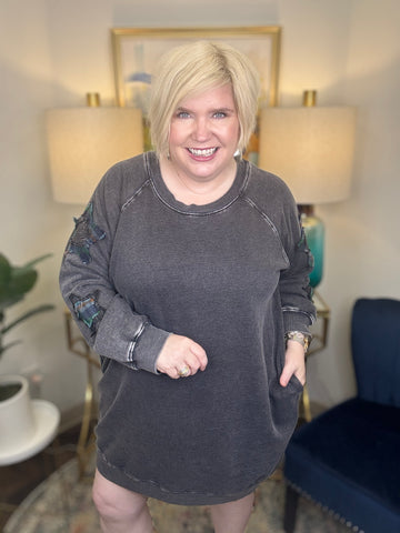 Stargazing Curvy Sweatshirt Dress