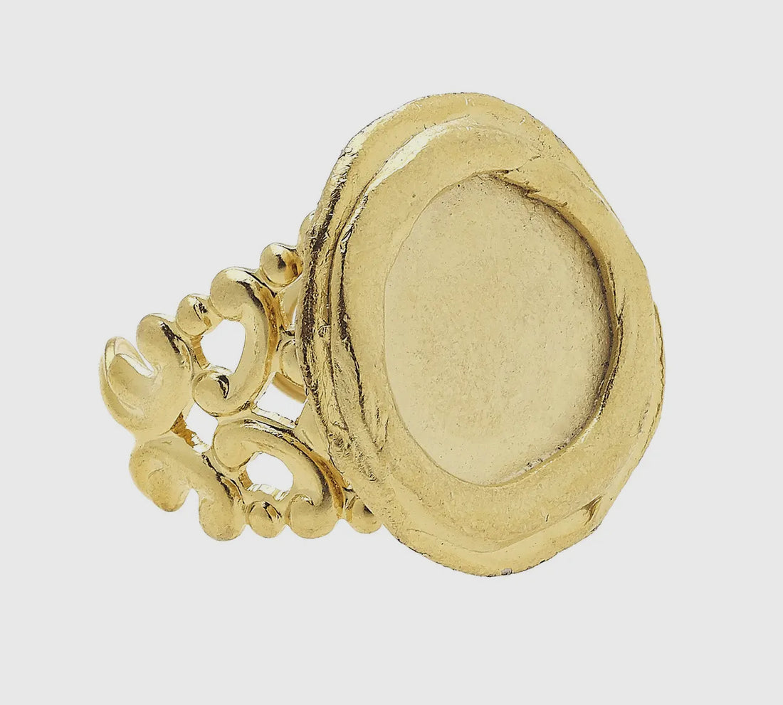 Susan Shaw Gold Adjustable Ring-Circle