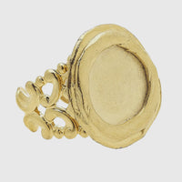 Susan Shaw Gold Adjustable Ring-Circle