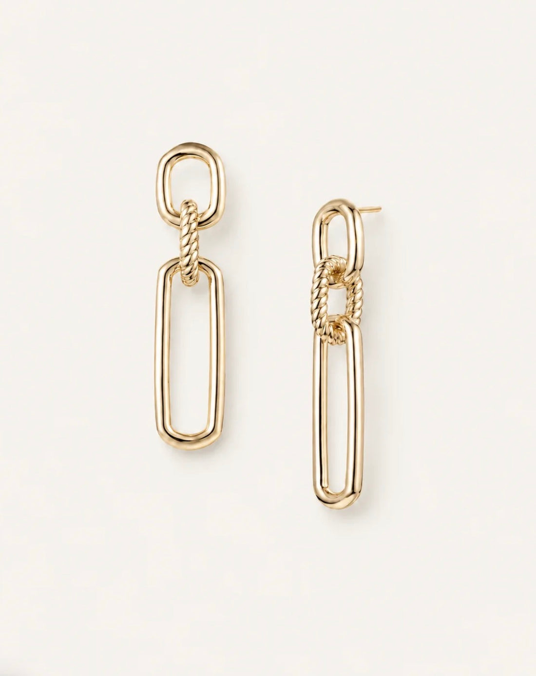 Natalie Wood | She’s Spicy Link Statement Earrings-Gold