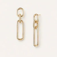 Natalie Wood | She’s Spicy Link Statement Earrings-Gold