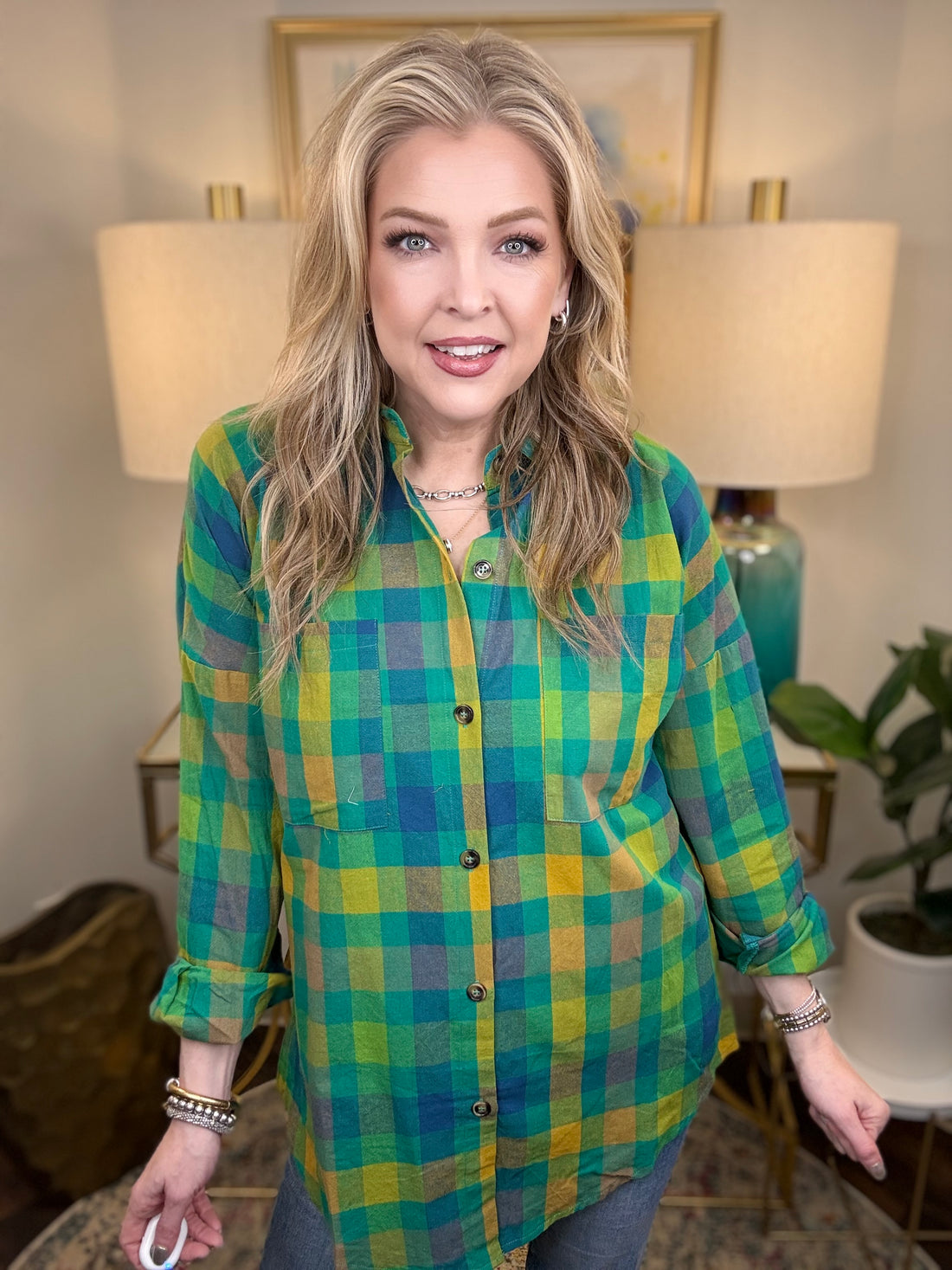Plaid Love Top