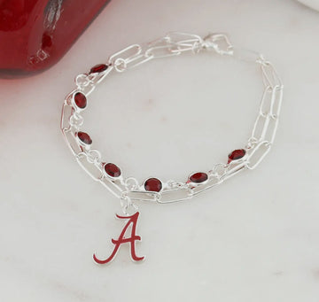 Collegiate Paprclip Chain and Enamel Logo Bracelet