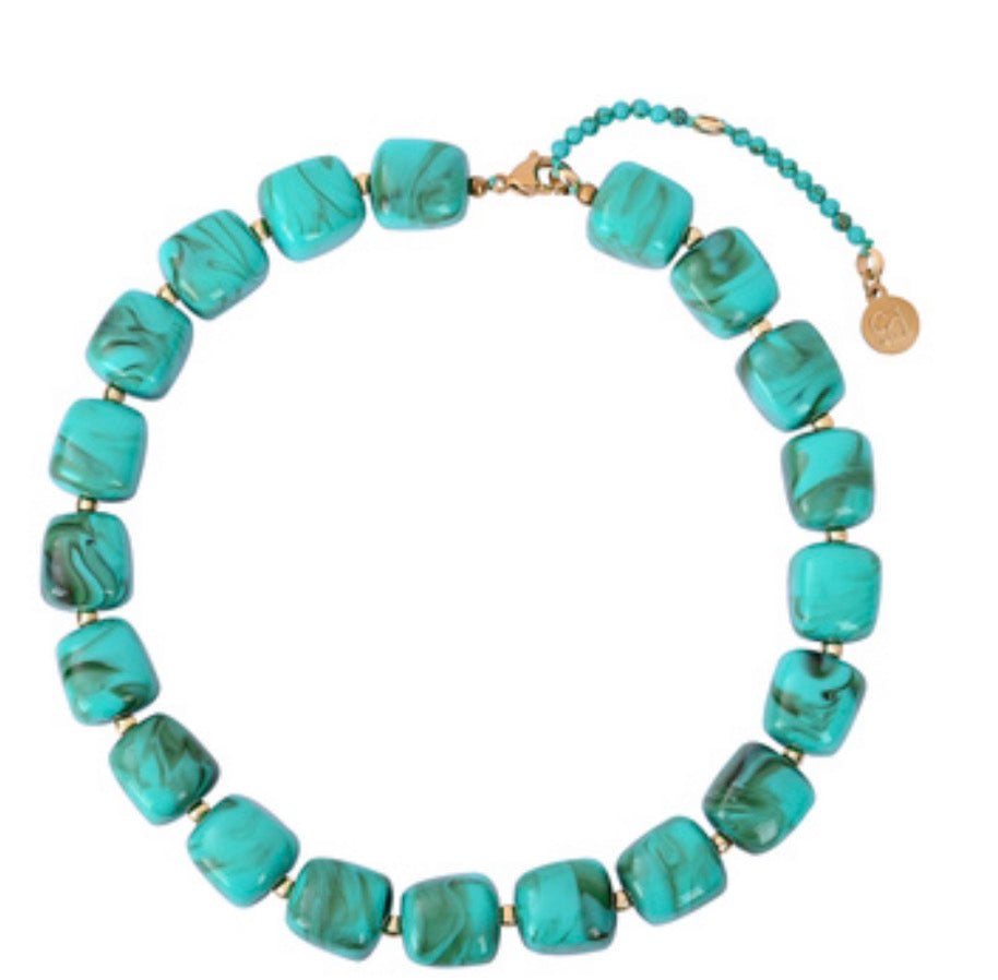 Cape Diablo | Chunky Square Bead Necklace-7 Colors