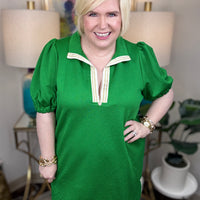 Mary Square Andie Dress-Green - The Shoppes at Coldwater