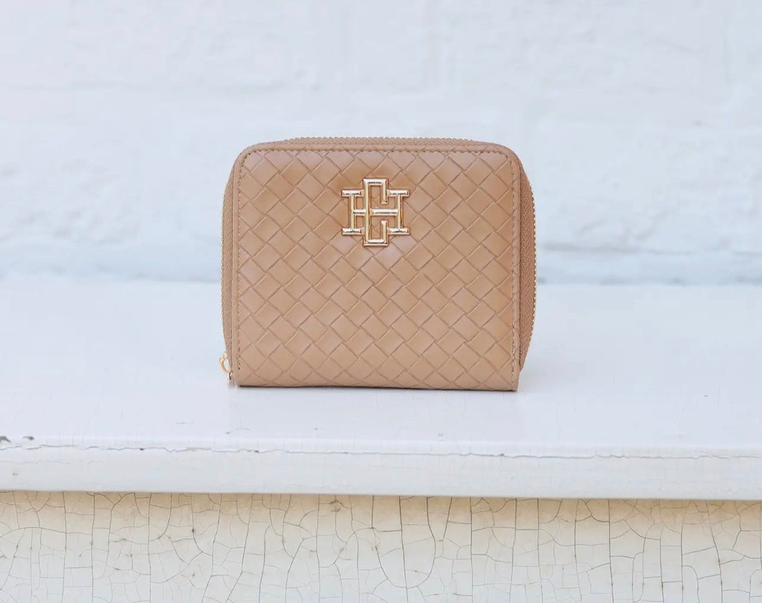 Caroline Hill | Blakely Wallet-Woven Tan