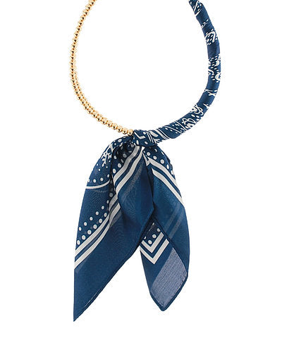Bead and Scarf Necklace