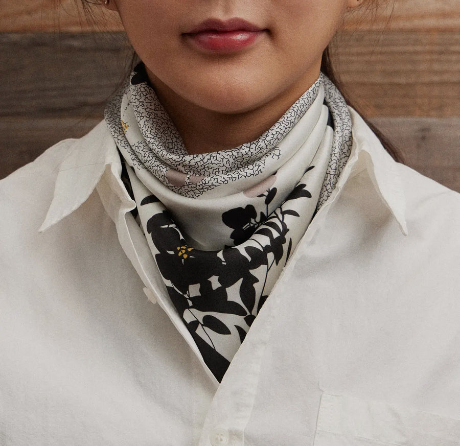 Minimalist Floral Scarf