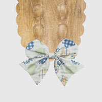 Mary Square Magnetic Fabric Bow-Easter Eggs