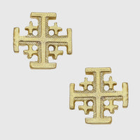 Susan Shaw Gold Multi Cross Stud Earring