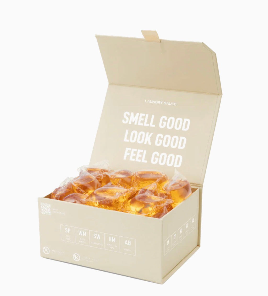 Box of scented candles with &