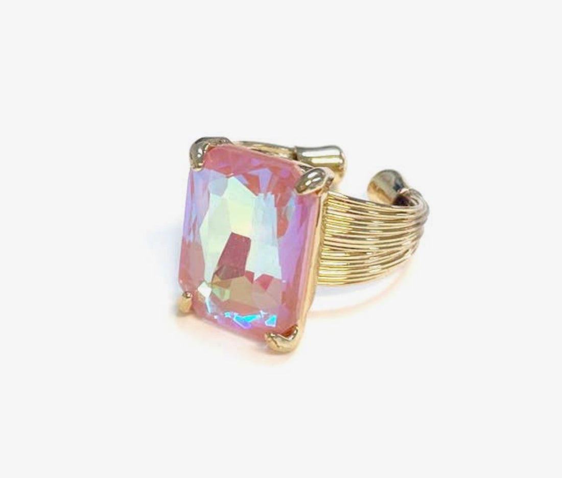 Rectangle Sparkle Ring