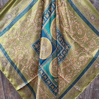 Green & Teal Floral Wild Rag Scarf