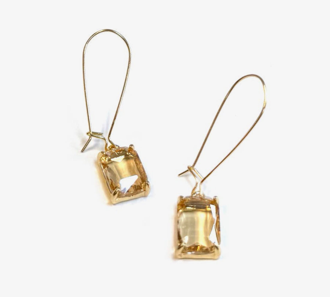 Rectangle Sparkle Earrings-6 Colors