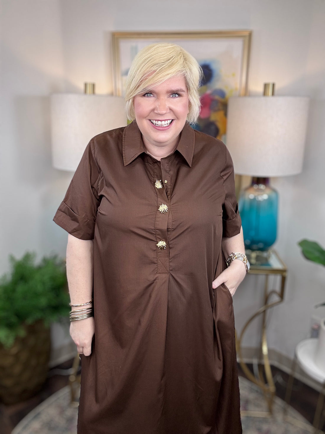 Charmed Life Dress-Chocolate