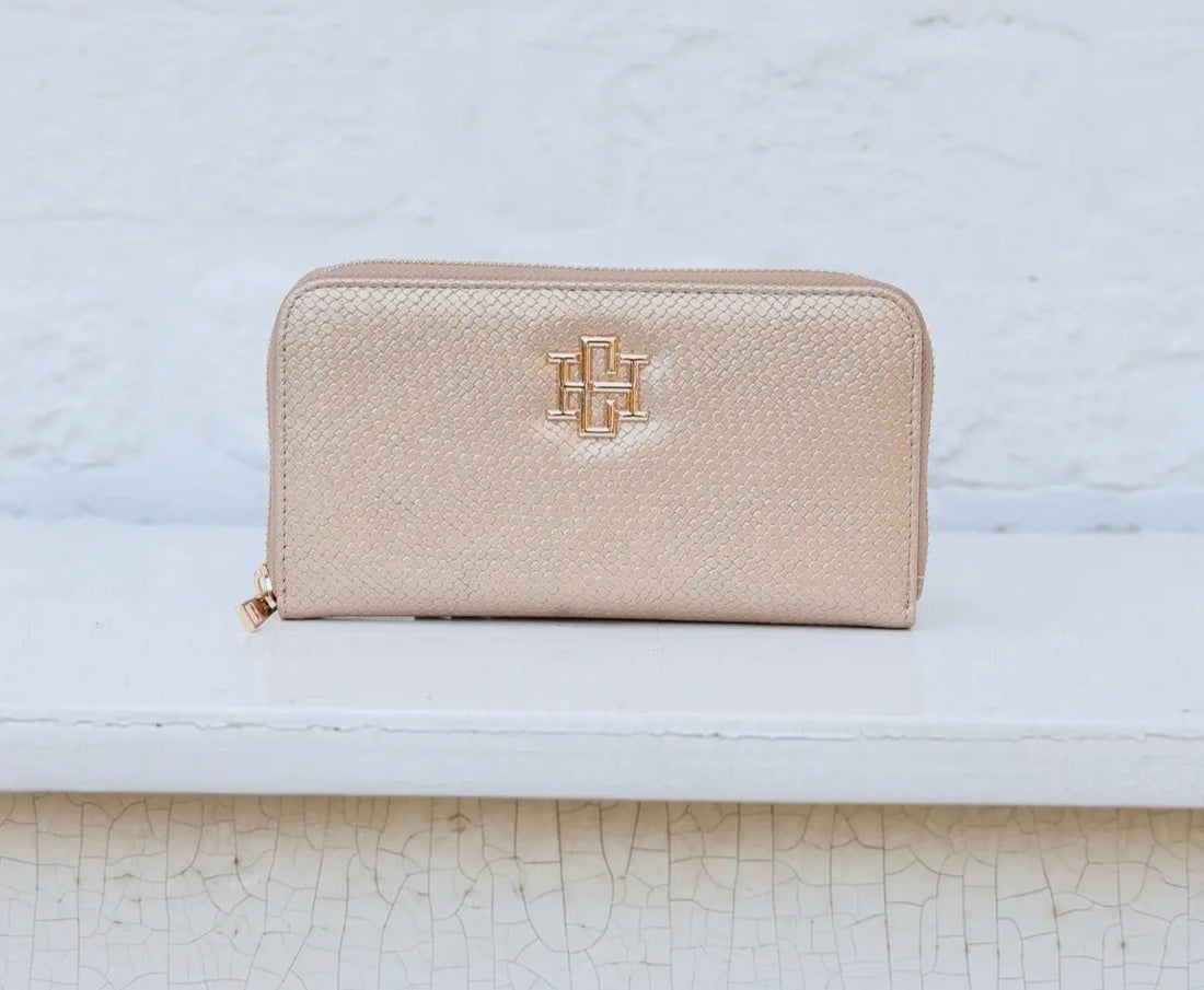 Caroline Hill | Penelope Wallet-Woven Gold