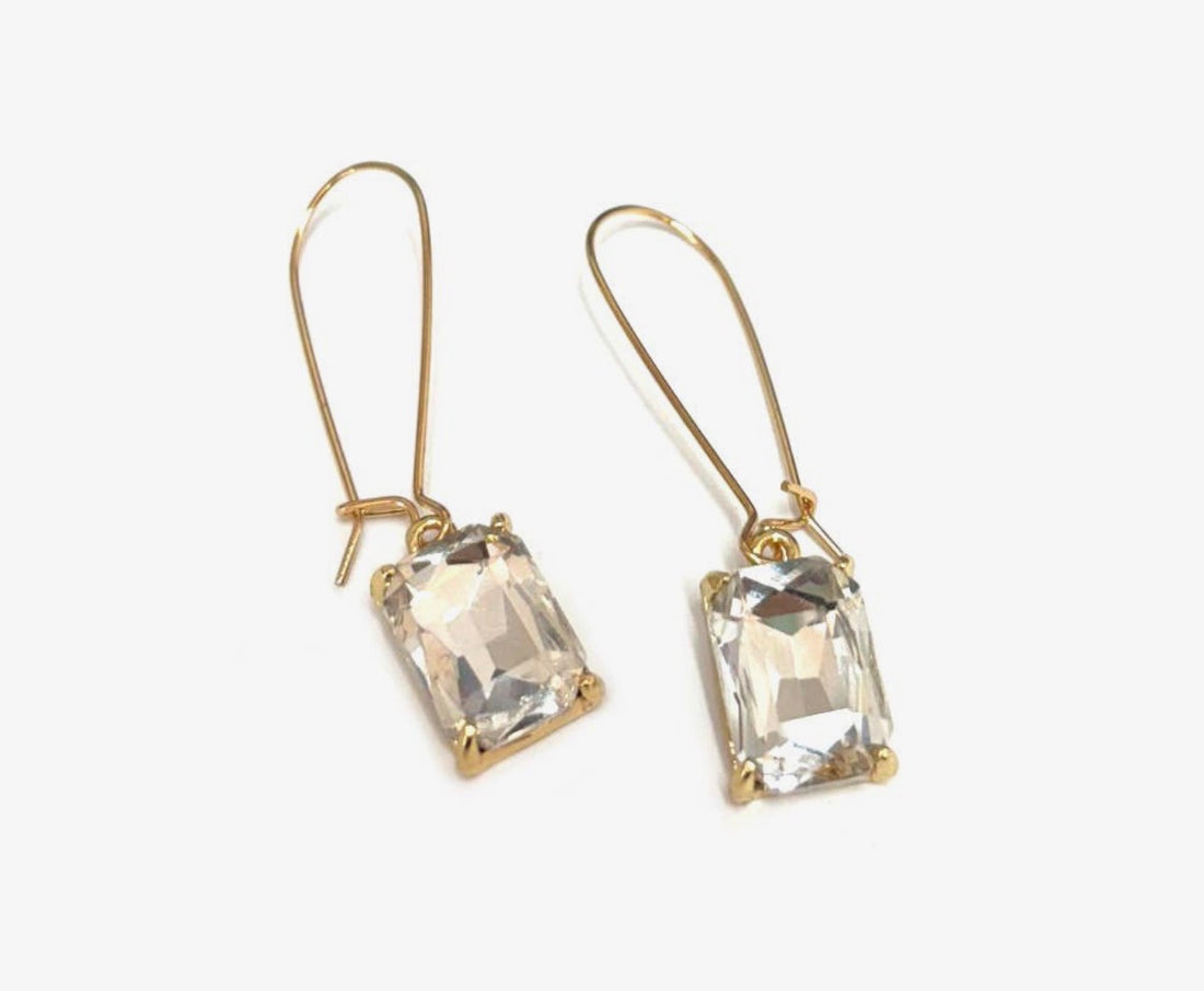Rectangle Sparkle Earrings-6 Colors