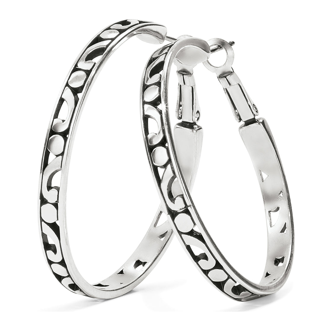 Brighton | Contempo Large Hoop Earrings-Silver