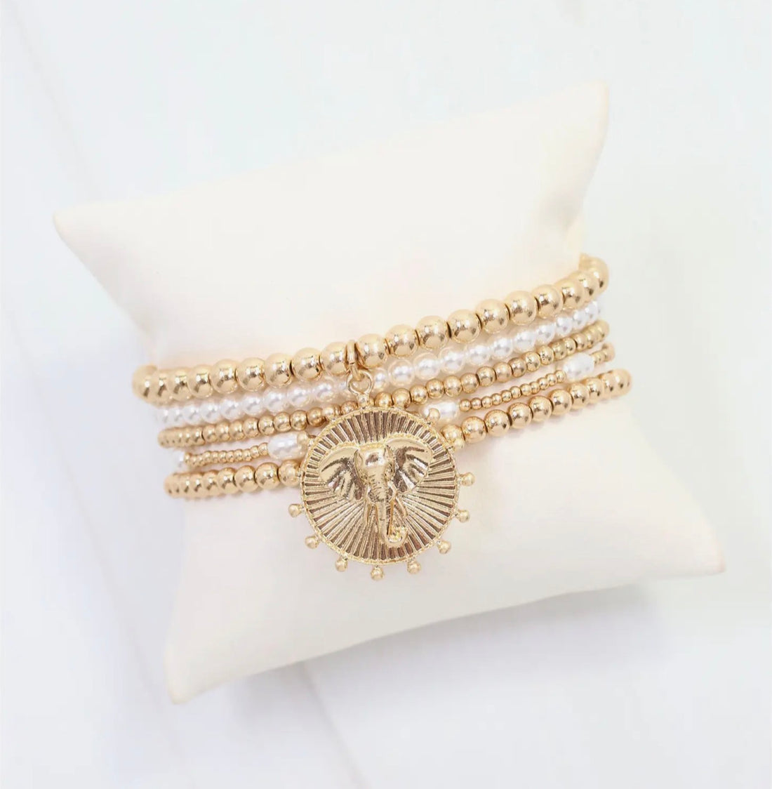 Caroline Hill | Carmen Coin Bracelet Set- Elephant