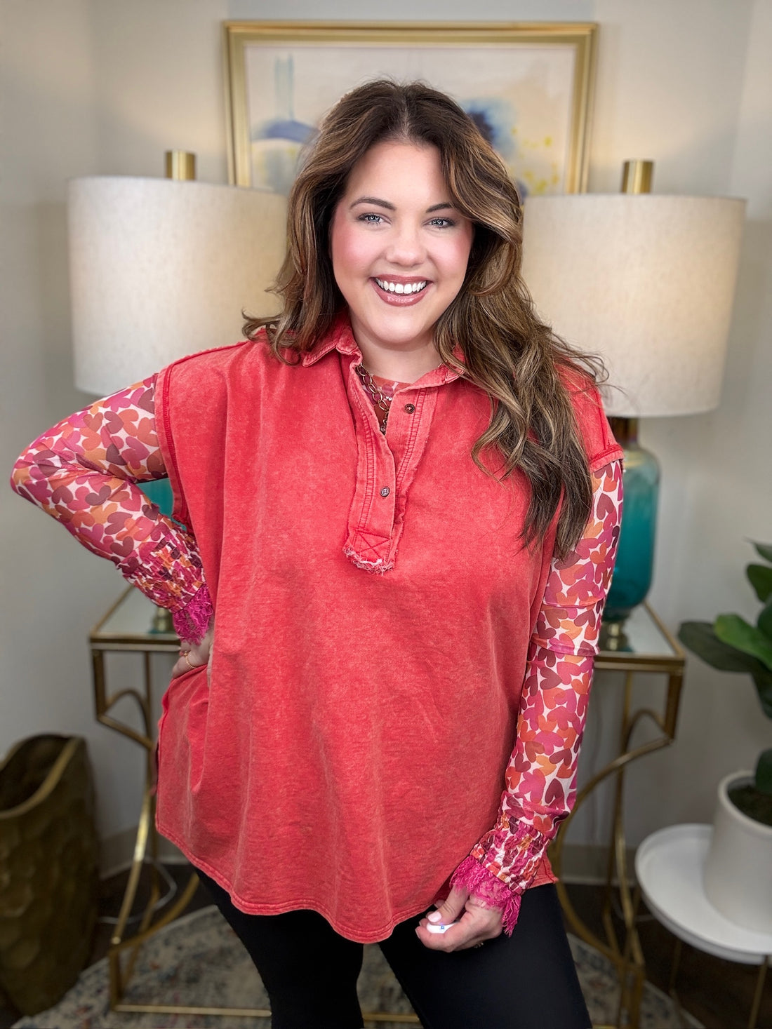 Sweet Heart Mesh Top