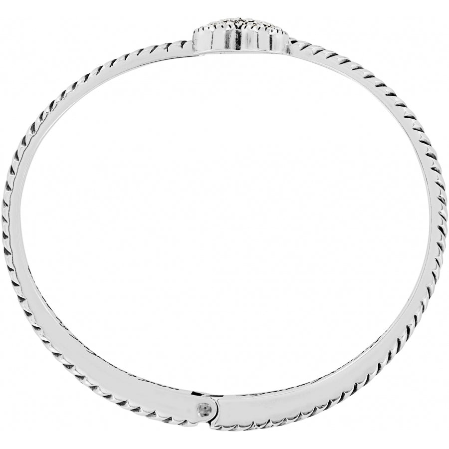 Brighton | Celestia Heart Hinged Bangle-Silver