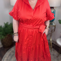Lady In Red Curvy Dress