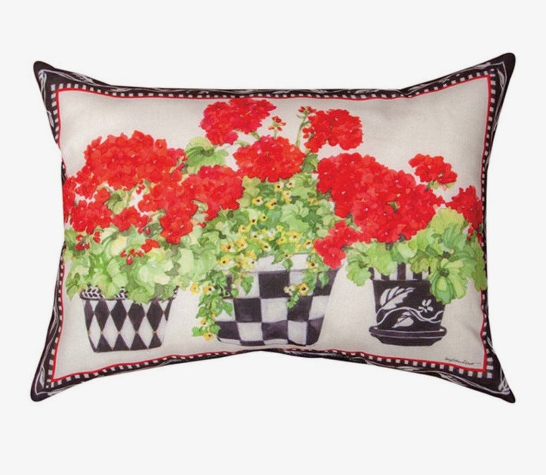 Geranium Pots Pillow