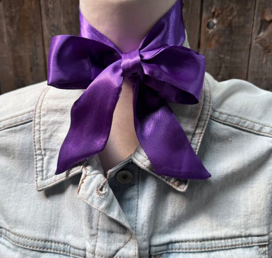 Purple Skinny Mini Wild Rag Scarf