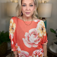 Women's statement sweater with floral design