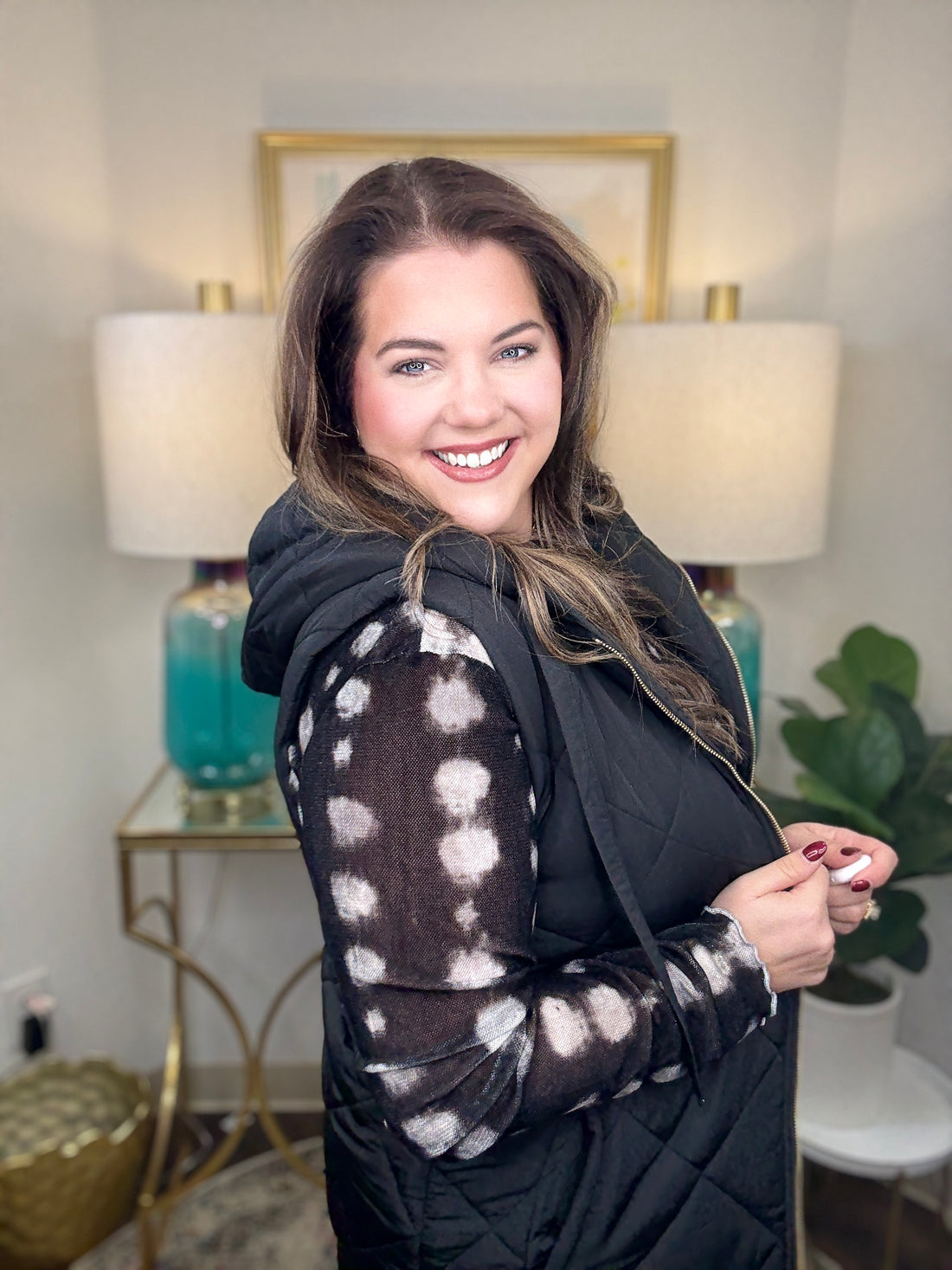 Dotted Line Layering Shirt-S-3X, 2 Colors!