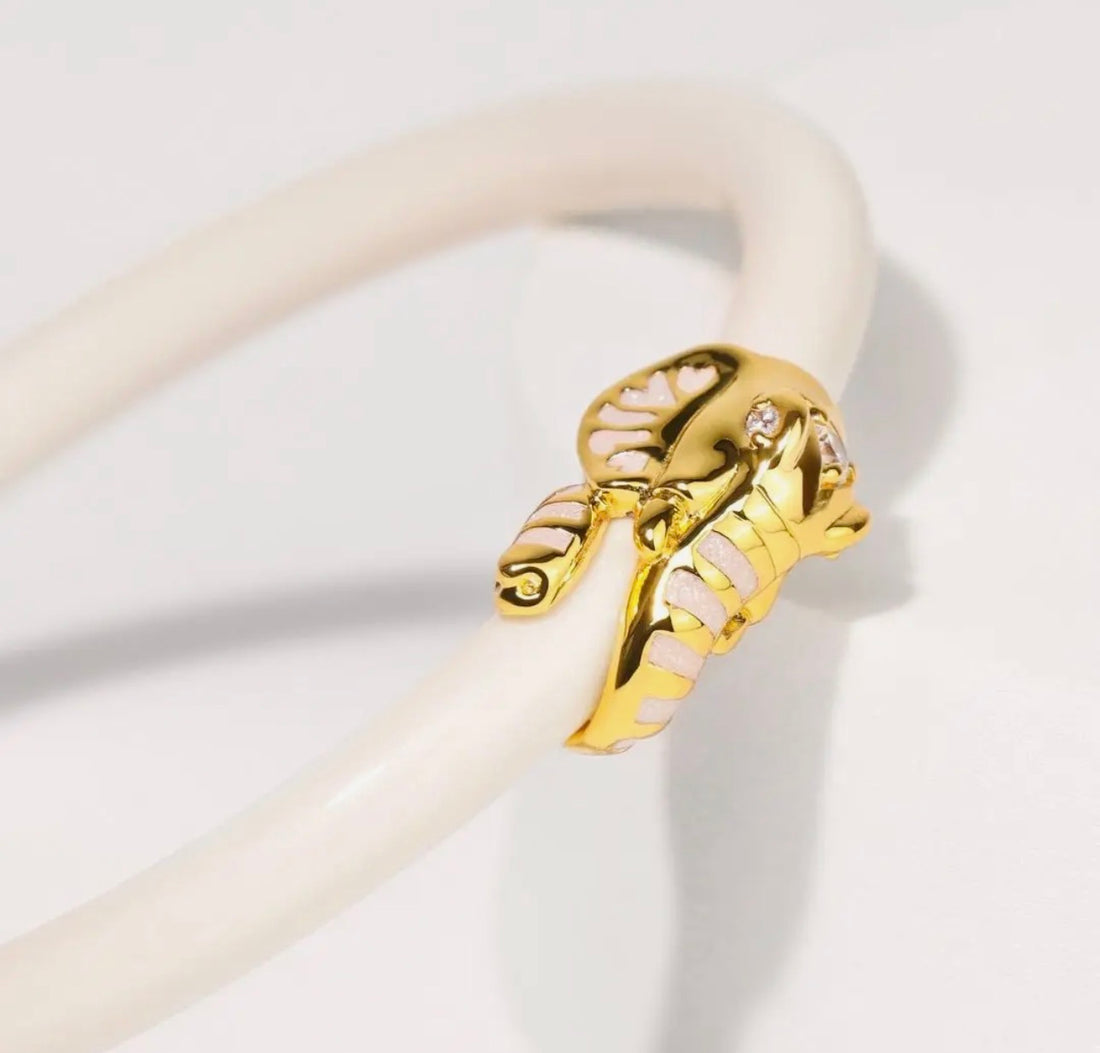 BuDhaGirl | Fauna Elephant All Weather Bangle® (Awb®) - Ivory