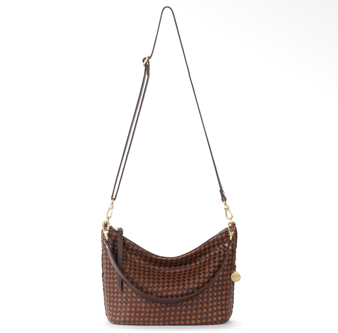 The Sak | Juniper Small Hobo Woven-Mahogany Cognac Woven