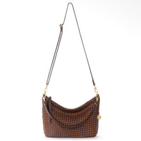 The Sak | Juniper Small Hobo Woven-Mahogany Cognac Woven