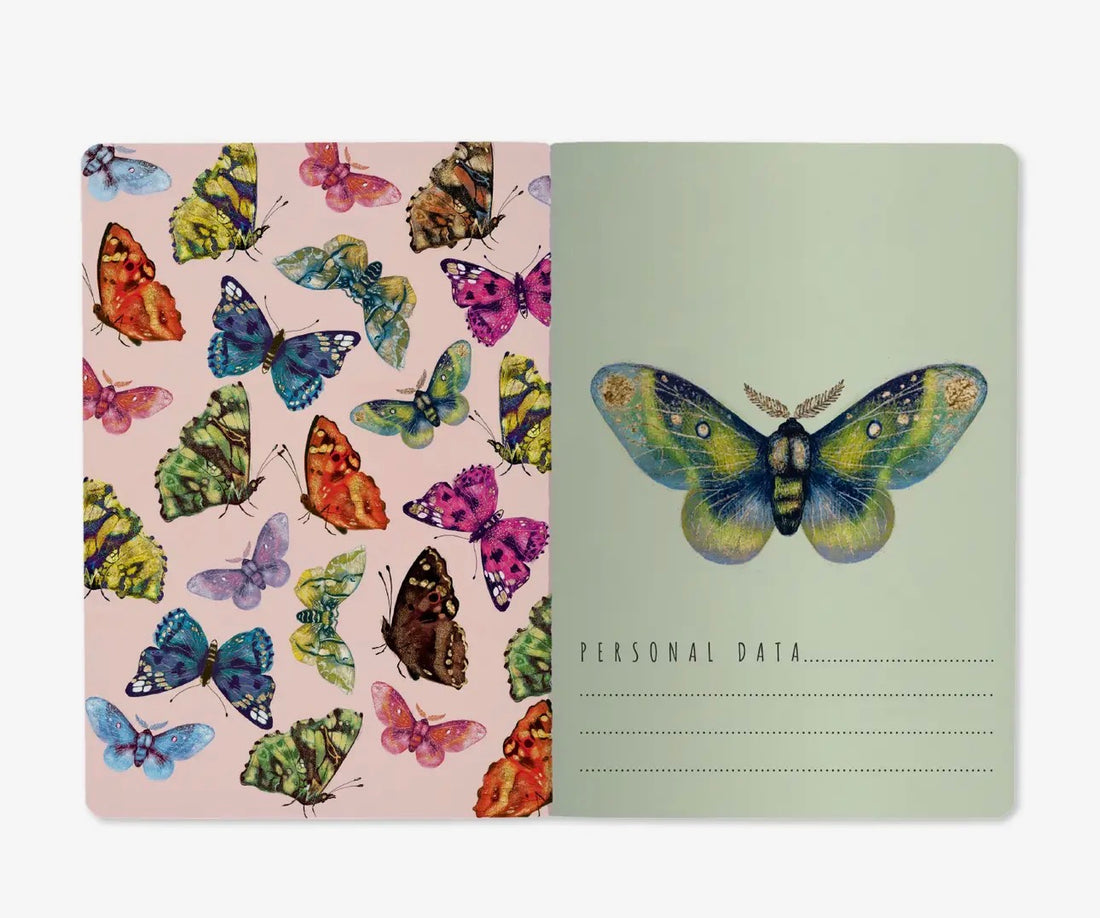 Notebook-Butterflies on Blue