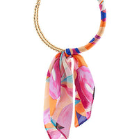 Bead and Scarf Necklace