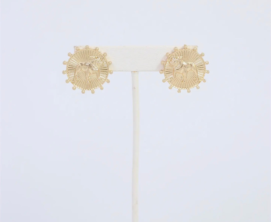 Caroline Hill | Carmen Coin Earrings-Standing Dog