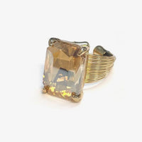 Rectangle Sparkle Ring