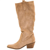 Corkys City Slicker Boots in sand faux suede