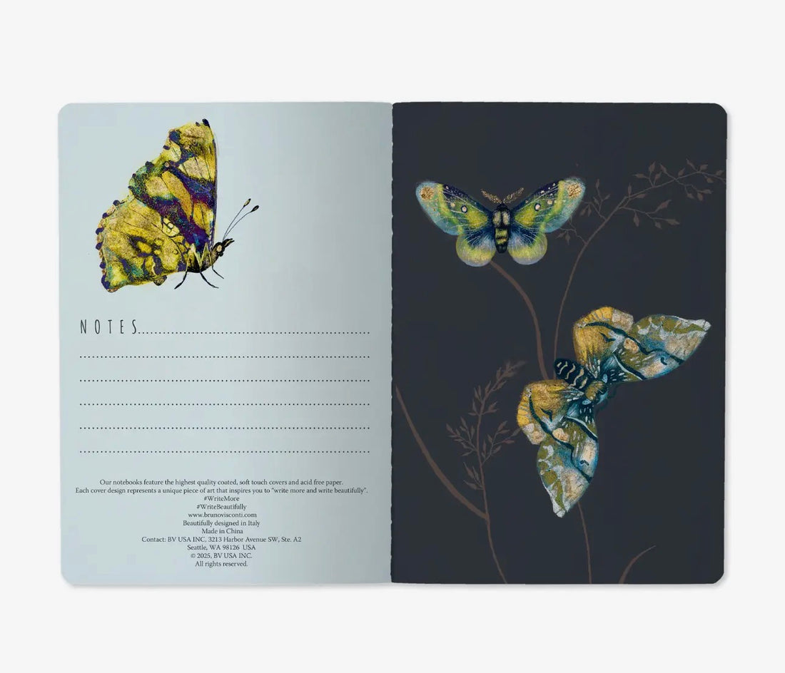 Notebook-Butterflies on White