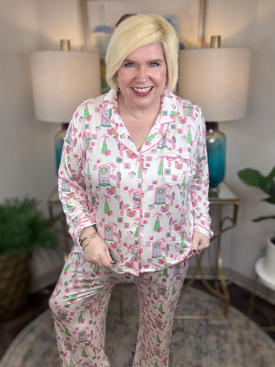Mary Square Pajamas-Christmas Cottage