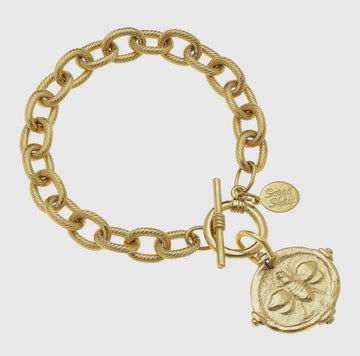 Susan Shaw | Gold Bee Intaglio Bracelet
