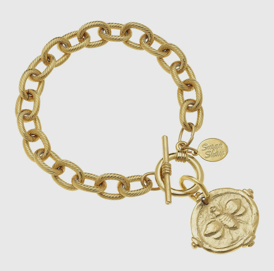 Susan Shaw | Gold Bee Intaglio Bracelet