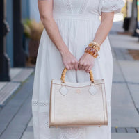 Caroline Hill | Palmer Tote-Woven Gold