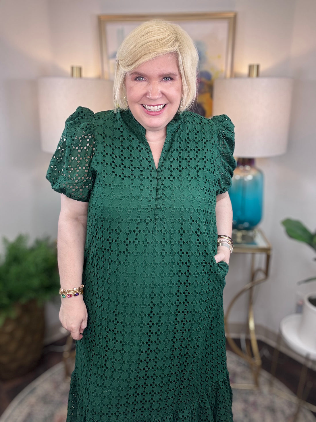 Leave It All Behind Dress-Hunter Green