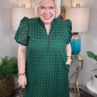 Leave It All Behind Dress-Hunter Green