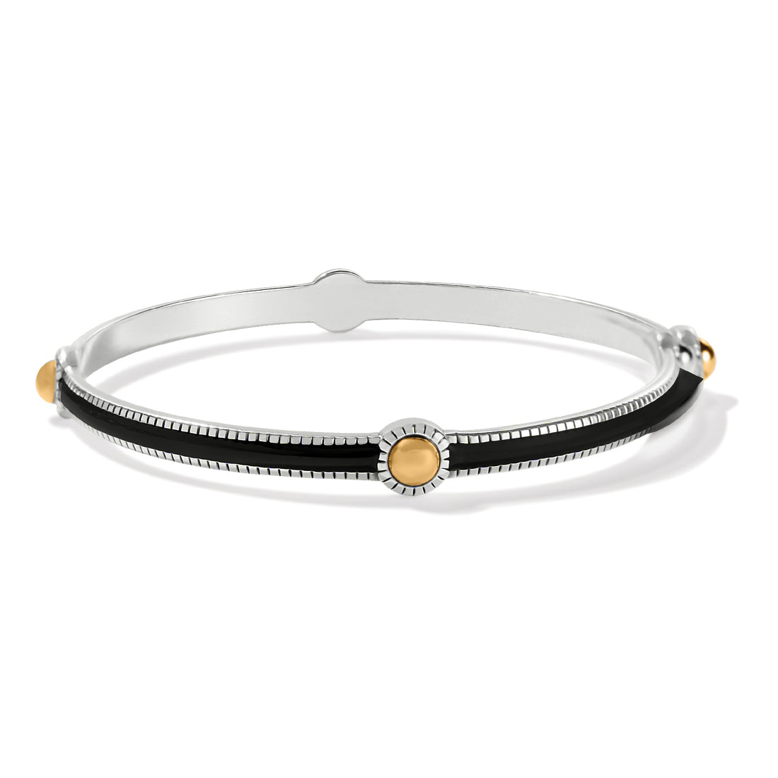 Brighton | Interlok Noir Slim Bangle