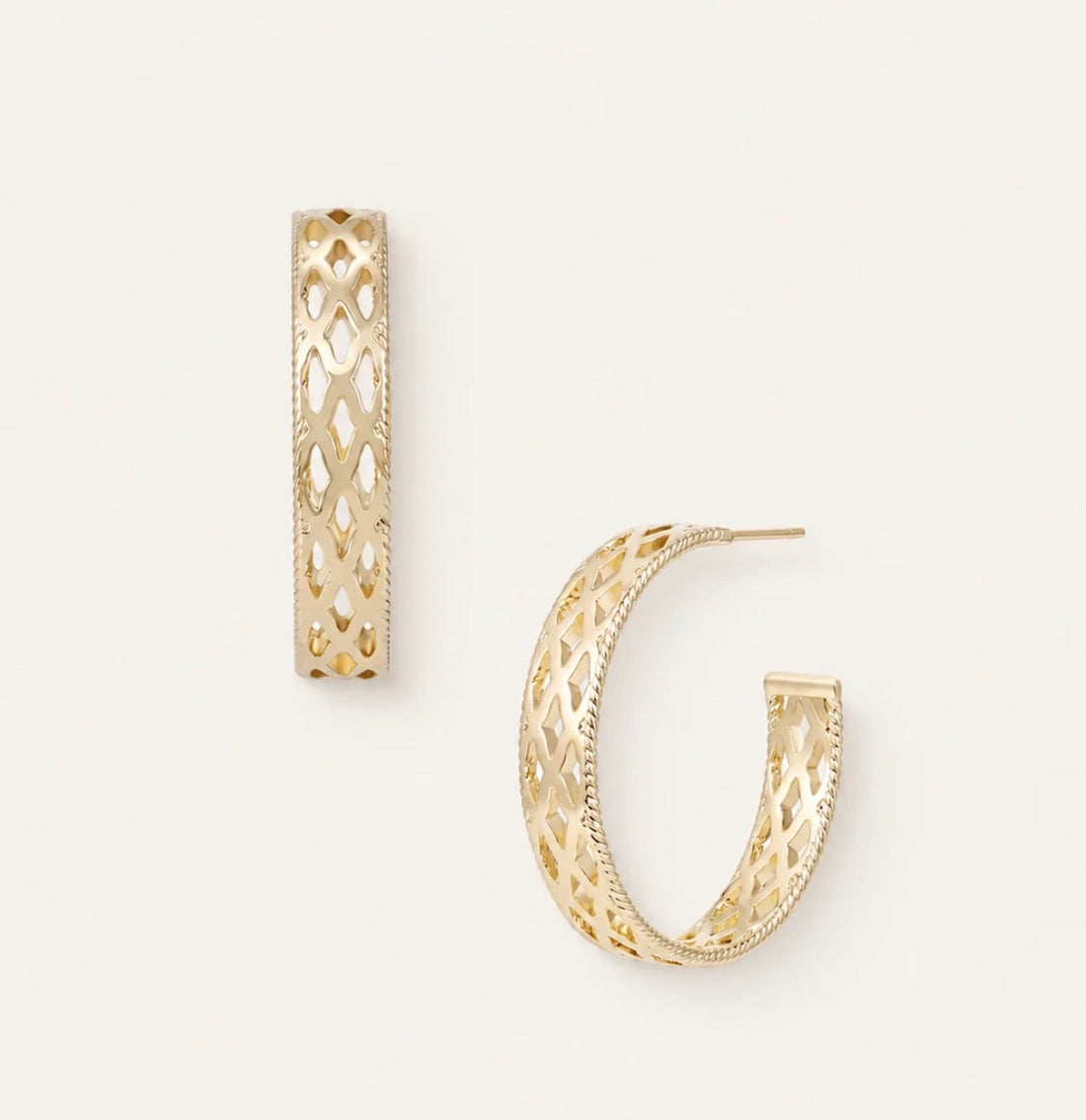 Natalie Wood | Graceful Hoop Earrings-Gold
