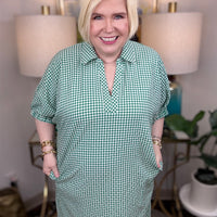 Clockwork Curvy Dress-Green - The Shoppes at Coldwater