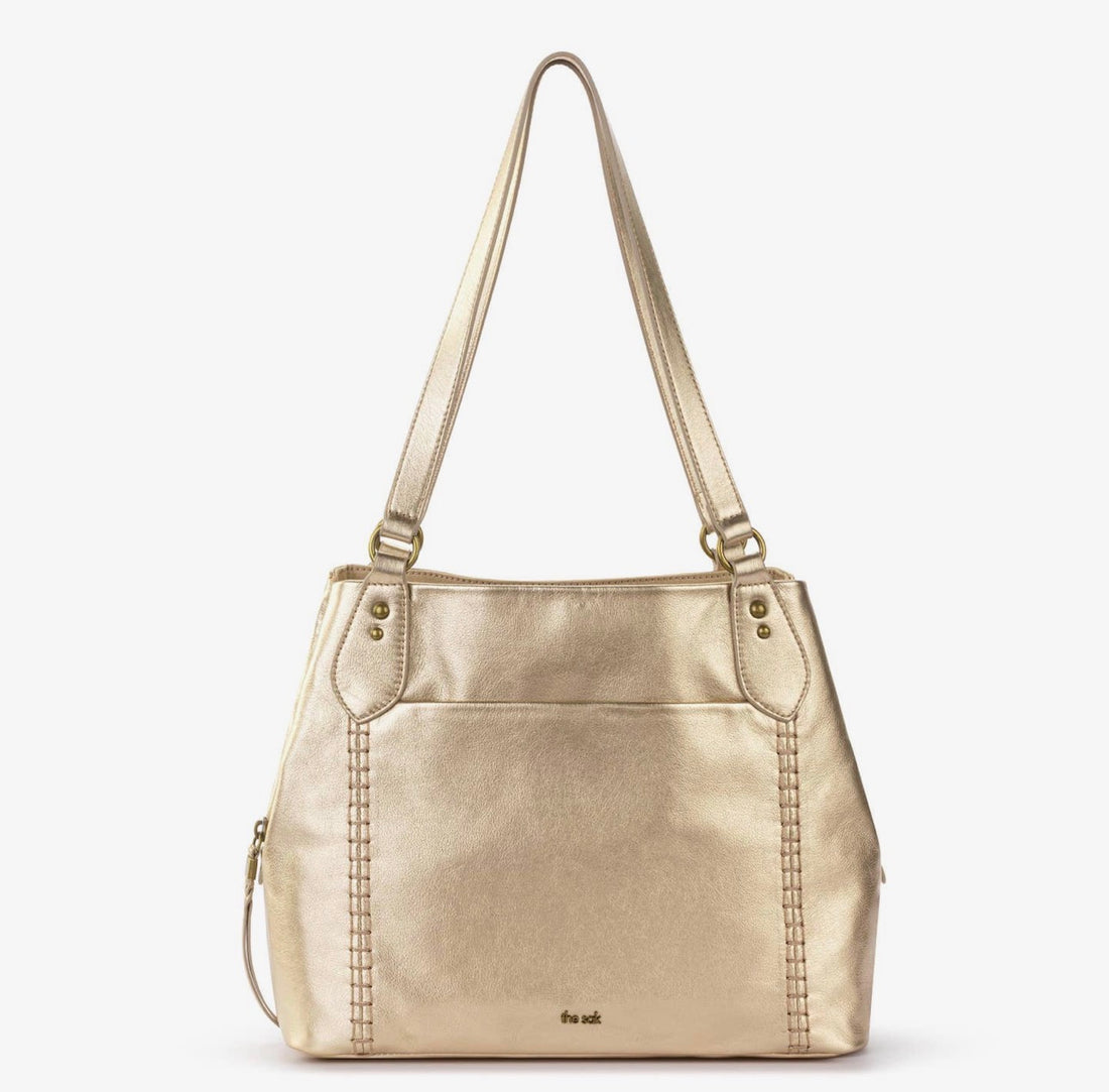 The Sak | Melrose Satchel Leather-Light Gold